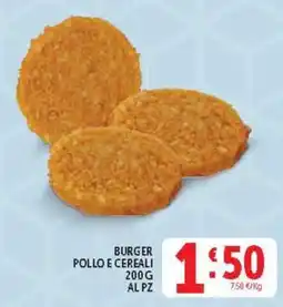 Deco Supermercati Burger Pollo e Cereali offerta