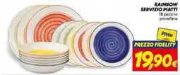 Iper Super Conveniente RAINBOW SERVIZIO PIATTI Pittia offerta