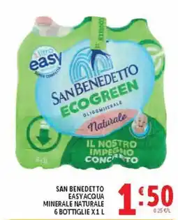 Deco Supermercati SAN BENEDETTO EASYACQUA MINERALE NATURALE offerta