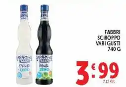 Deco Supermercati Fabbri Sciroppo Vari Gusti offerta