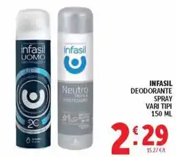 Deco Supermercati INFA SIL DEODORANTE SPRAY offerta