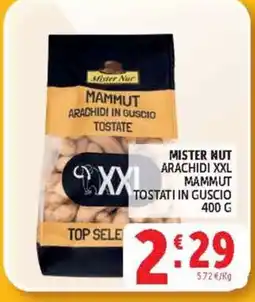 Deco Supermercati MAMMUT ARACHIDI IN GUSCIO TOSTATE offerta