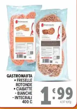 Deco Supermercati GASTRONAUTA FRESELLE ROTONDE CIABATTE - BIANCHE - INTEGRALI offerta