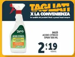 Deco Supermercati Decò Acido Citrico offerta