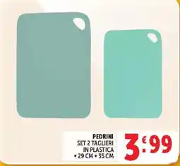 Deco Supermercati PEDRINI SET 2 TAGLIERI IN PLASTICA offerta