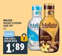 Deco Supermercati Malizia Bagno Schiuma offerta