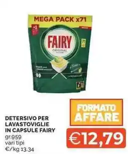 Mercatò Detersivo per lavastoviglie in capsule Fairy offerta