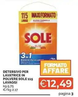 Mercatò Detersivo per lavatrice in polvere Sole offerta
