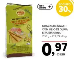 Todis Crackers salati con olio di oliva e rosmarino offerta