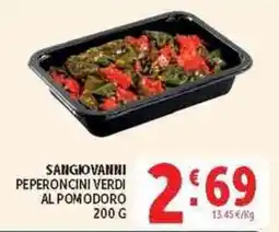 Deco Superstore SANGIOVANNI PEPERONCINI VERDI AL POMODORO offerta