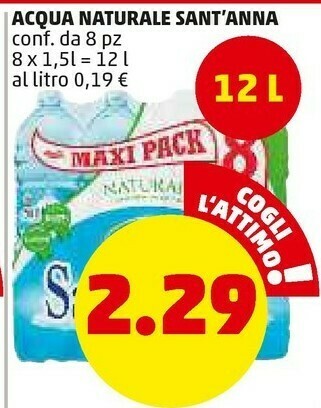 PENNY Acqua minerale naturale offerta