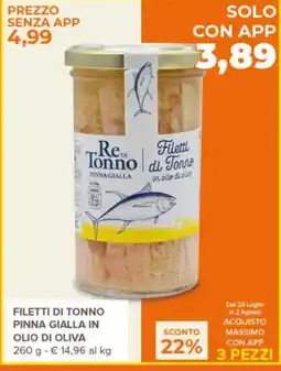 Todis Re di Tonno Filetti di Tonno Pinna Gialla offerta
