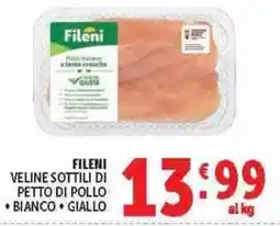 Deco Superstore Fileni Veline Sottili di Petto di Pollo Bianco Giallo offerta