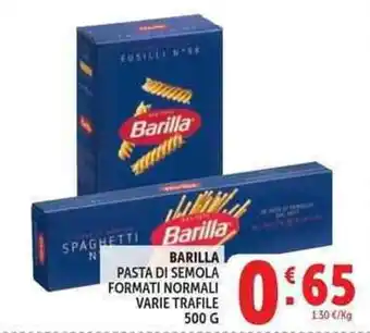 Deco Market Barilla Pasta di semola offerta