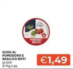 Mercatò Sugo al pomodoro e basilico Biffi offerta