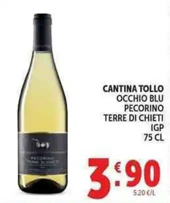 Deco Market Cantina Tollo Occhio Blu Pecorino Terre di Chieti IGP offerta