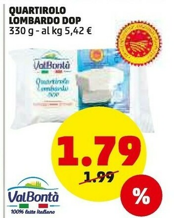 PENNY Valbonta quartirolo lombardo dop offerta