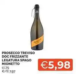 Mercatò Prosecco Treviso DOC Frizzante Legatura Spago Mionetto offerta