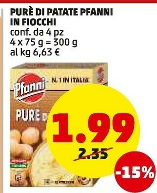 Purè di patate in fiocchi