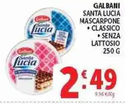 Deco Superstore Galbani Santa Lucia Mascarpone Classico Senza Lattosio offerta