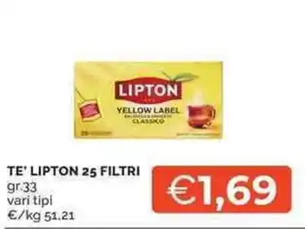 Mercatò TE' LIPTON 25 FILTRI offerta