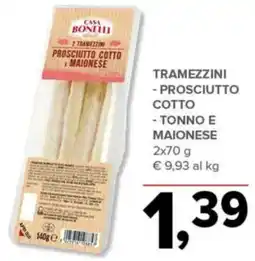 Todis Casa Bonelli Tramezzini Prosciutto Cotto e Maionese offerta