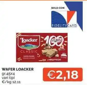 Mercatò Wafer Loacker offerta