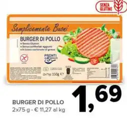 Todis Semplicemente Buoni BURGER DI POLLO offerta