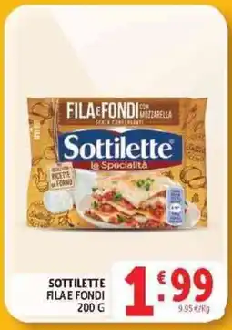 Deco Market Sottilette FILA E FONDI con Mozzarella offerta