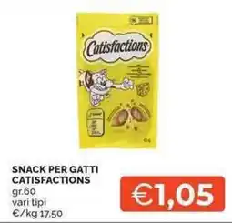Mercatò SNACK PER GATTI CATISFACTIONS offerta