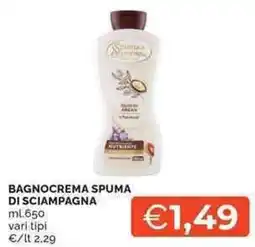 Mercatò Bagnocrema spuma di sciampagna offerta