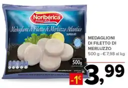 Todis Noribérica Medaglioni di Filetto di Merluzzo Atlantico offerta
