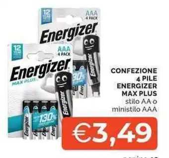 Mercatò Energizer MAX PLUS offerta