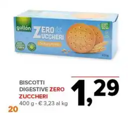Todis gullón BISCOTTI DIGESTIVE ZERO ZUCCHERI offerta