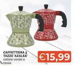 Mercatò CAFFETTIERA 3 TAZZE 'AZALEA' offerta