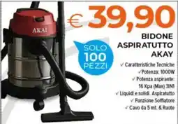 Todis BIDONE ASPIRATUTTO AKAY offerta
