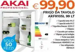 Todis AKAI PROFESSIONAL FRIGO DA TAVOLO AKFR105L offerta