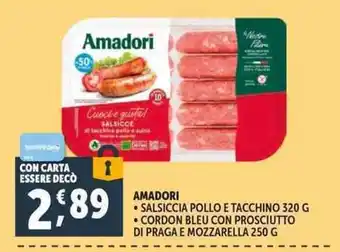 Deco Superstore Amadori Salsiccia Pollo e Tacchino offerta
