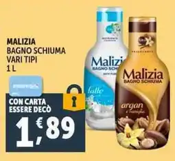 Deco Superstore Malizia Bagno Schiuma offerta