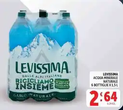 Deco Superstore LEVlSSIMA ACQUA MINERALE NATURALE offerta