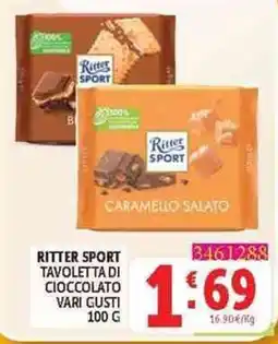 Deco Superstore Ritter Sport Tavoletta di Cioccolato Vari Gusti offerta