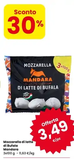 Despar Mozzarella di latte di Bufala Mandara offerta