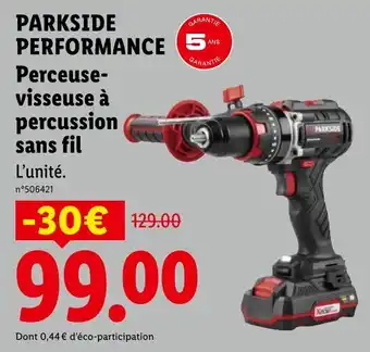 PARKSIDE PERFORMANCE Perceuse-visseuse à percussion sans fil