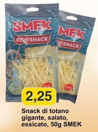 Snack di totano gigante, salato, essicato SMEK