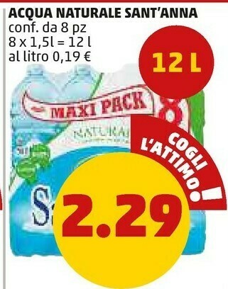PENNY Acqua minerale naturale offerta