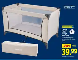 Lidl LUPILU Lit de voyage pour bébé offerta