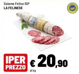 Iper La Grande Salame Felino IGP LA FELINESE offerta