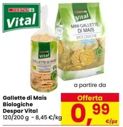 Despar Gallette di Mais Biologiche Despar Vital offerta