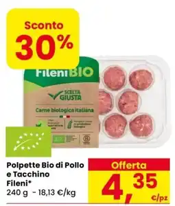 Despar Polpette Bio di Pollo e Tacchino Fileni* offerta