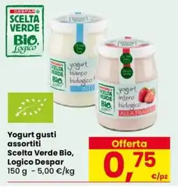 Despar Yogurt gusti assortiti Scelta Verde Bio, Logico Despar offerta